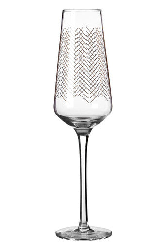 Set of Four Jazz Champagne Glasses