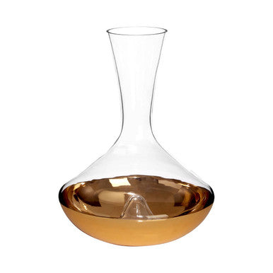 Horizon Glass Carafe in Clear and Gold