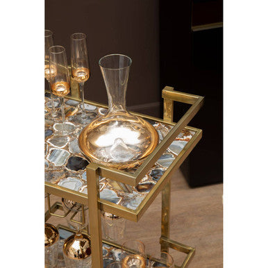 Horizon Glass Carafe in Clear and Gold