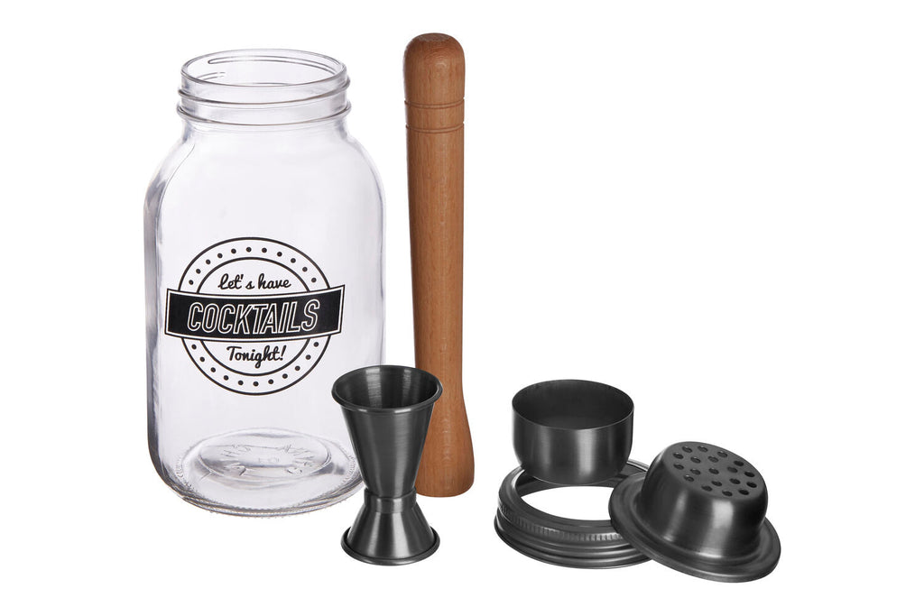 3 Piece Lets Have Cocktails Cocktail Jar