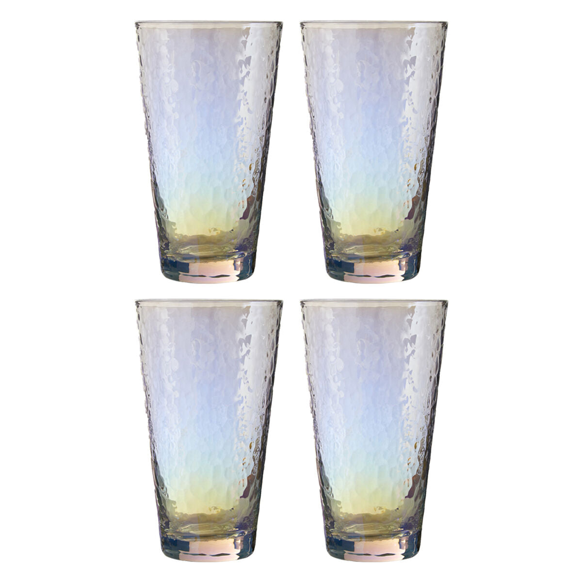 Set of 4 Aurora Lustre Hi Ball Glasses