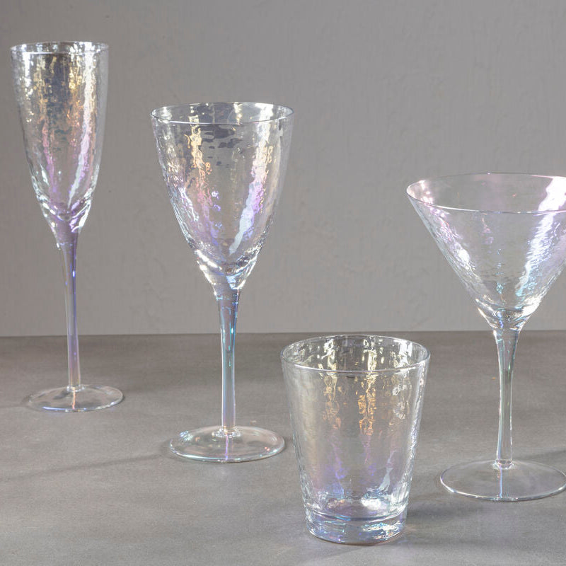 Set of 4 Aurora Lustre Hi Ball Glasses