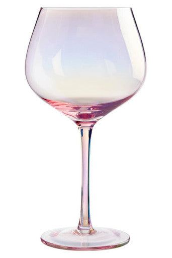 Frosted Deco Set of 2 Gin Glasses in Soft Pink