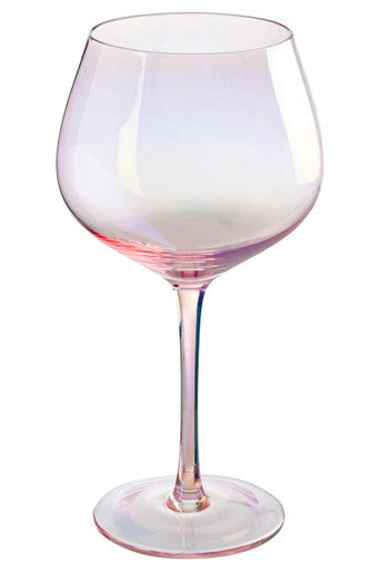 Frosted Deco Set of 2 Gin Glasses in Soft Pink