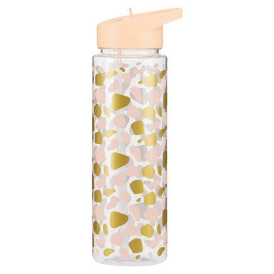 Animal Print Water Bottle with Flip Straw 680ml