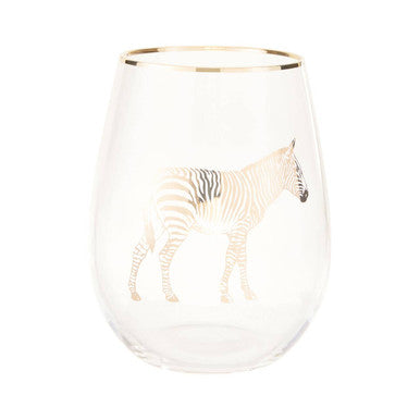 Nomi Gold Zebra Curved Tumbler