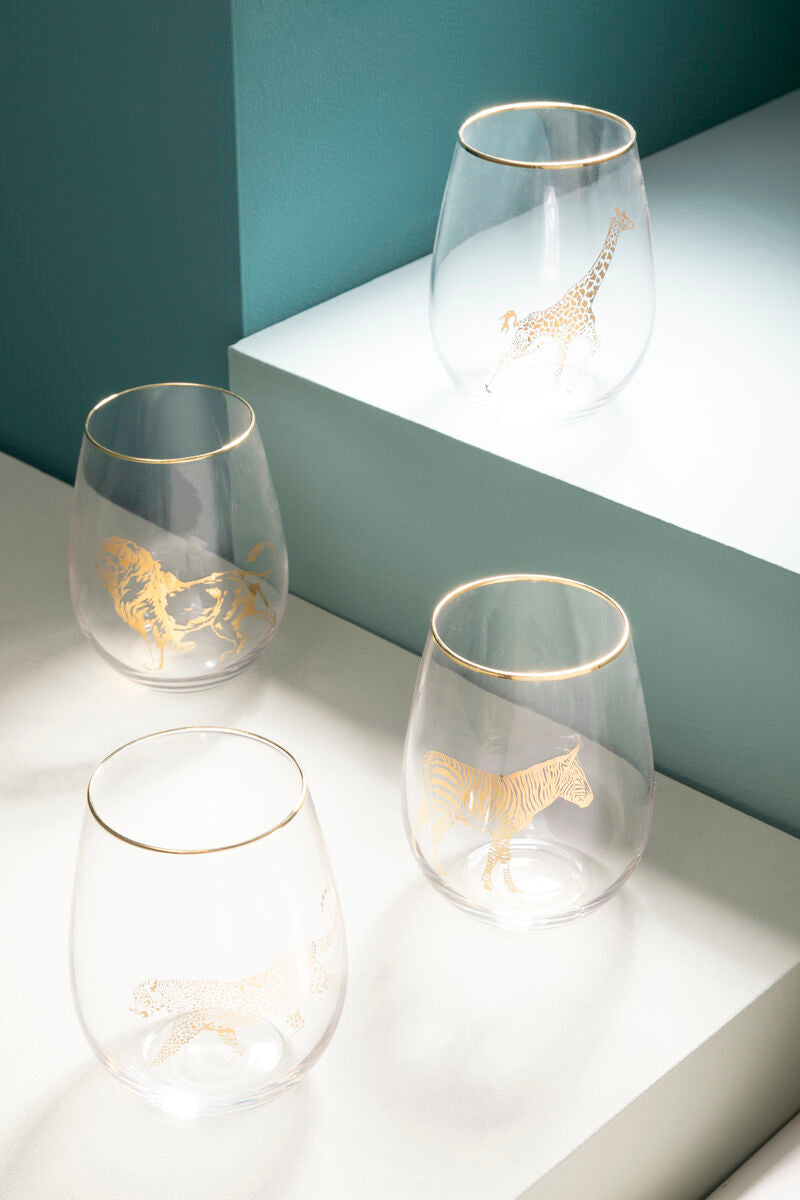 Gold Lion Curved Tumbler
