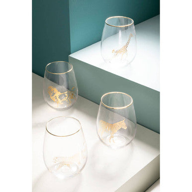 Nomi Gold Leopard Curved Tumbler