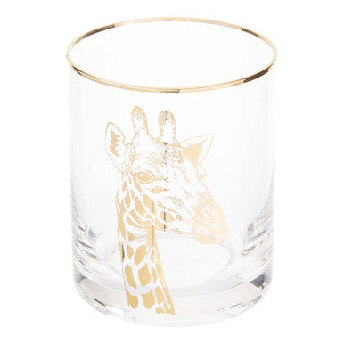 Giraffe Tumbler with Gold Rim
