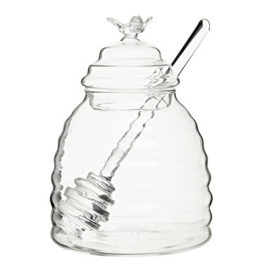 Glass Honey Jar with Dipper