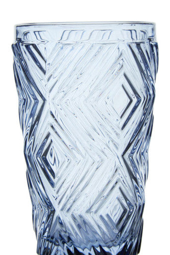 Set of Four Blue Highball Glasses
