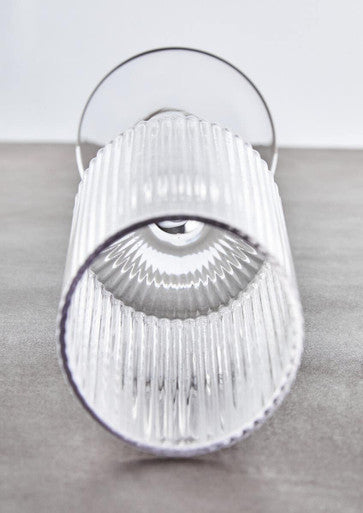 Set of Four Ribbed Champagne Glasses