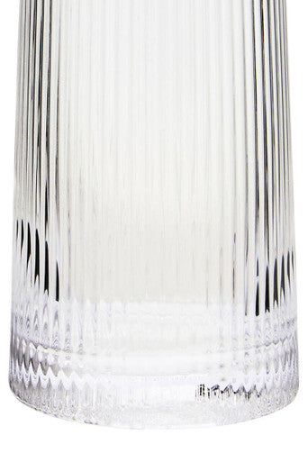 Set of Four Ribbed Clear Highball Glasses 420ml