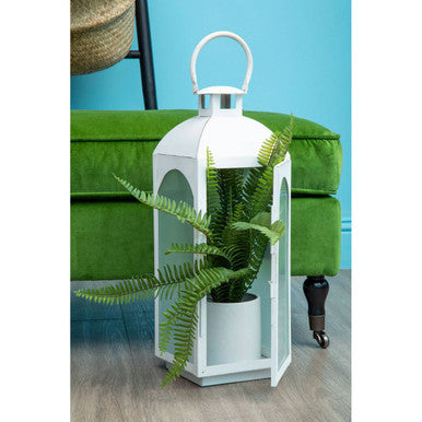 White Wash Large Lantern