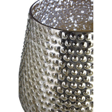 Silver Large Glass Candle Holder