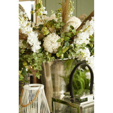 Set of 3 Antique Silver Finish Planters
