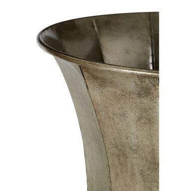Set of 3 Antique Silver Finish Planters