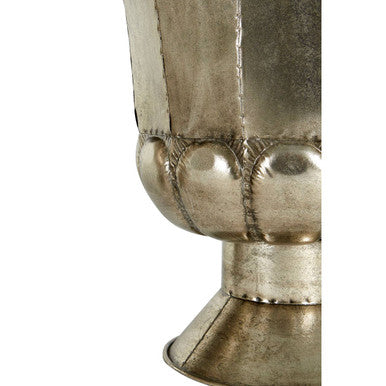 Set of 3 Antique Silver Finish Planters