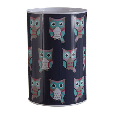 Large Happy Owls Money Tin