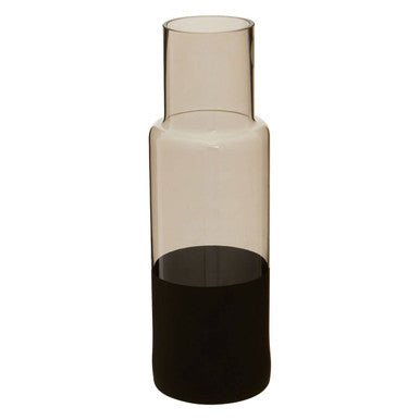 Smoked Glass Bottle Vase