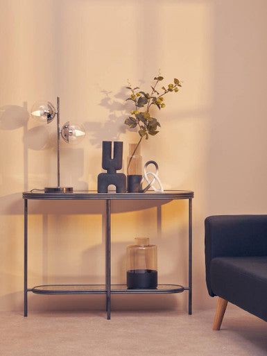 Smoked Glass Bottle Vase