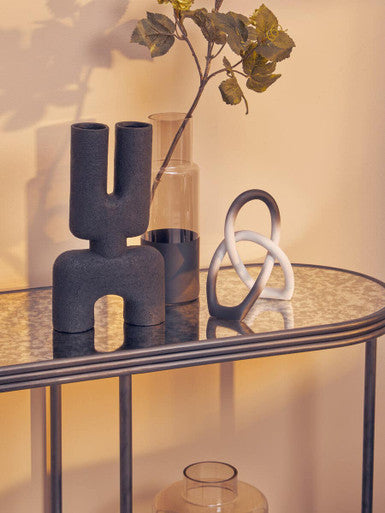 Smoked Glass Bottle Vase
