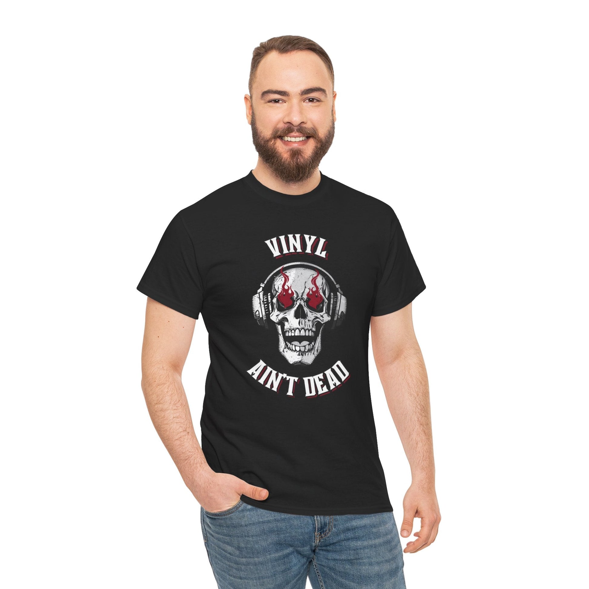 Vinyl Ain't Dead Skull Men's T-Shirt