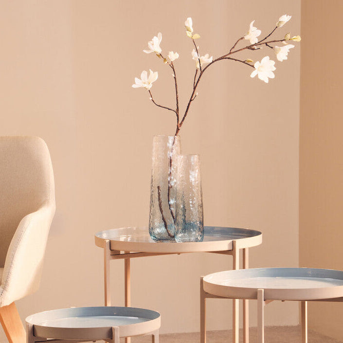 Small Blue Ombre Glass Vase