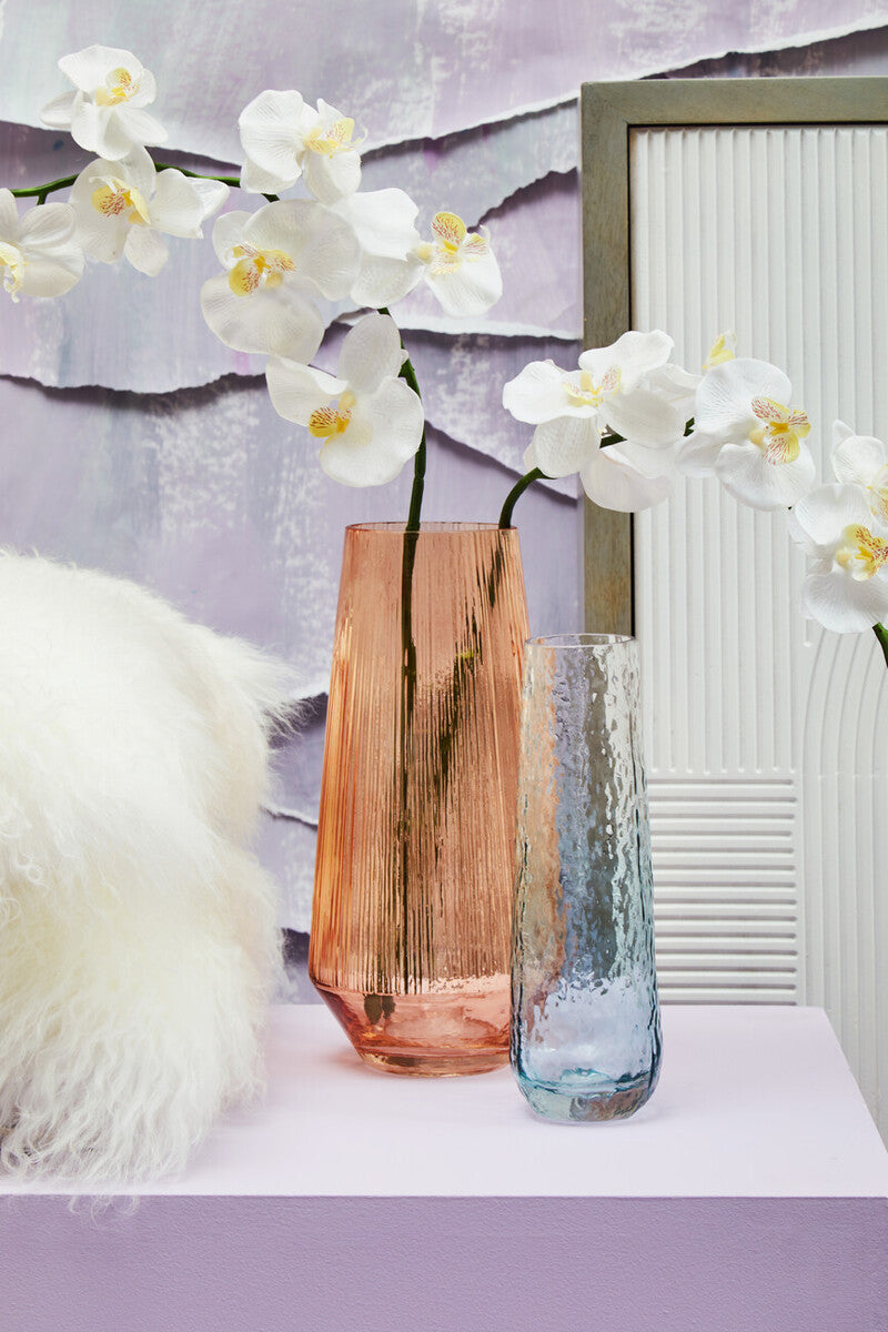Small Blue Ombre Glass Vase