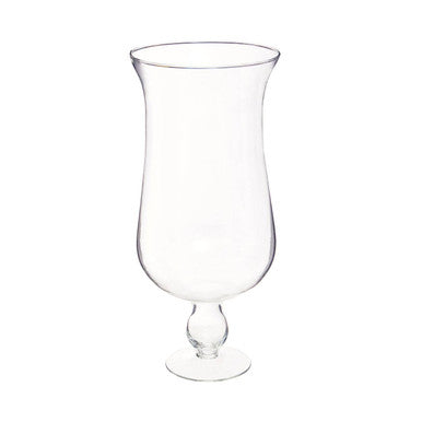 Clear Glass Fluted Vase