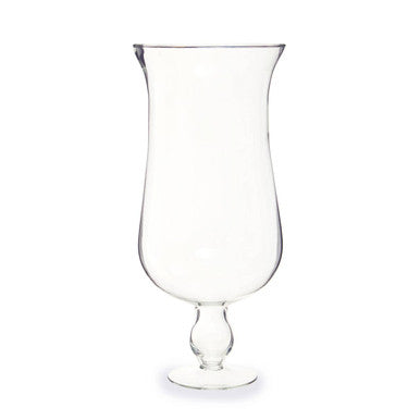 Clear Glass Fluted Vase