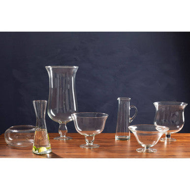 Clear Glass Fluted Vase