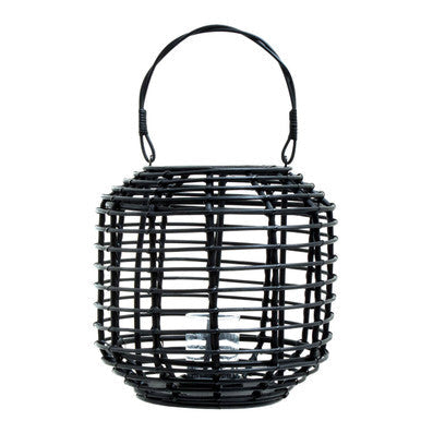 Black Rattan Lantern