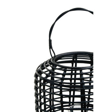 Black Rattan Lantern