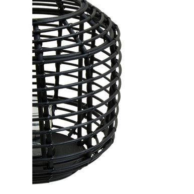Black Rattan Lantern