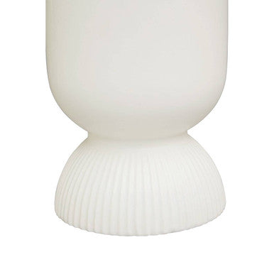 White Ceramic Planter with Tapered Design