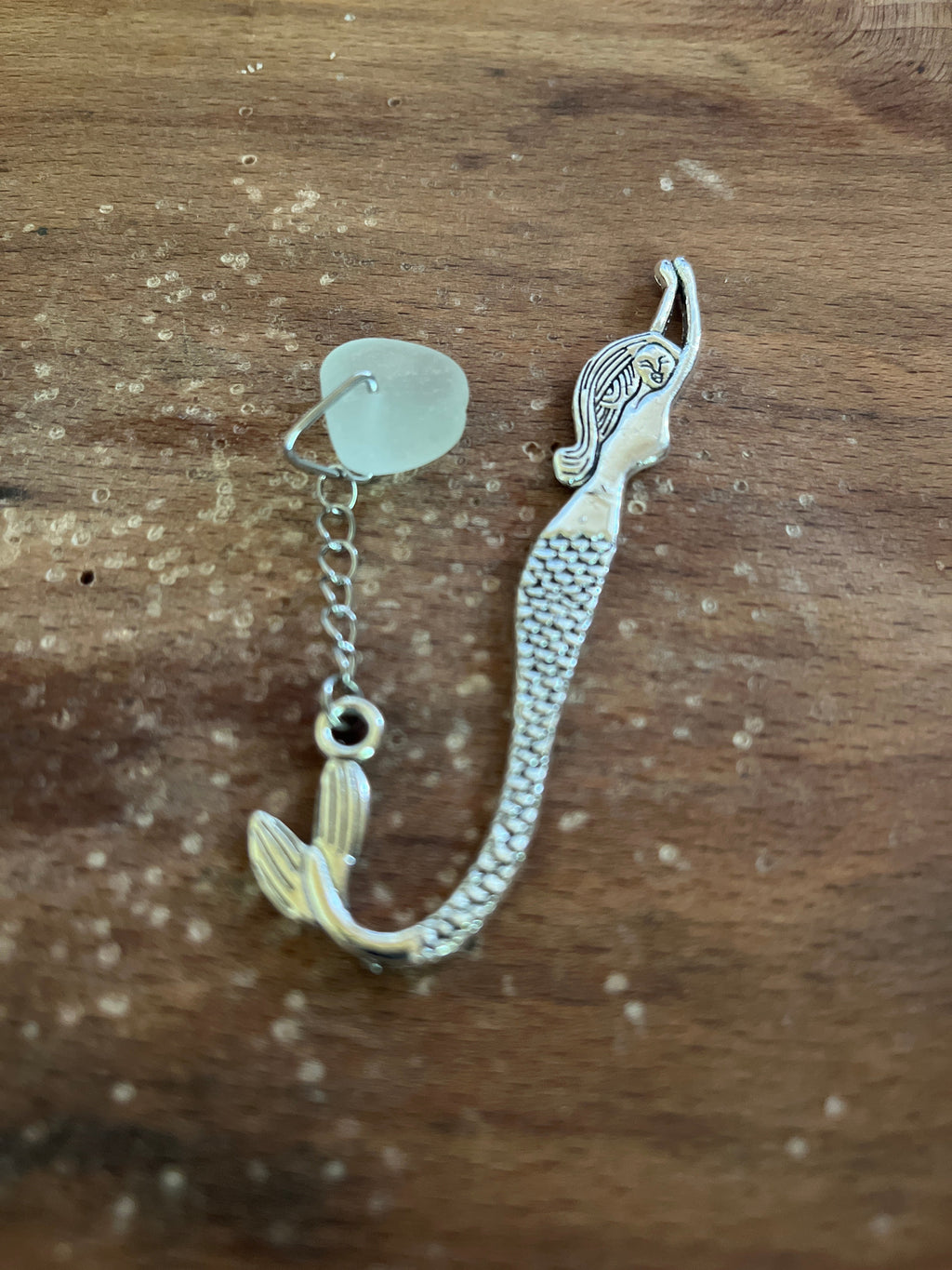 Seaglass Mermaid Tails Bookmark Silver