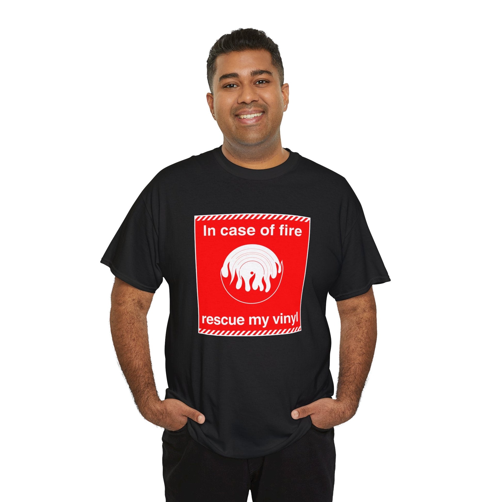 In Case of Fire Save My Vinyl T Shirt