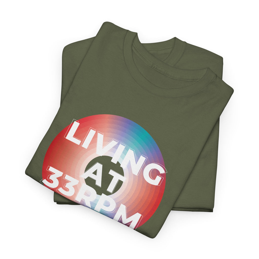 Living at 33rpm Men's Vinyl T-Shirt