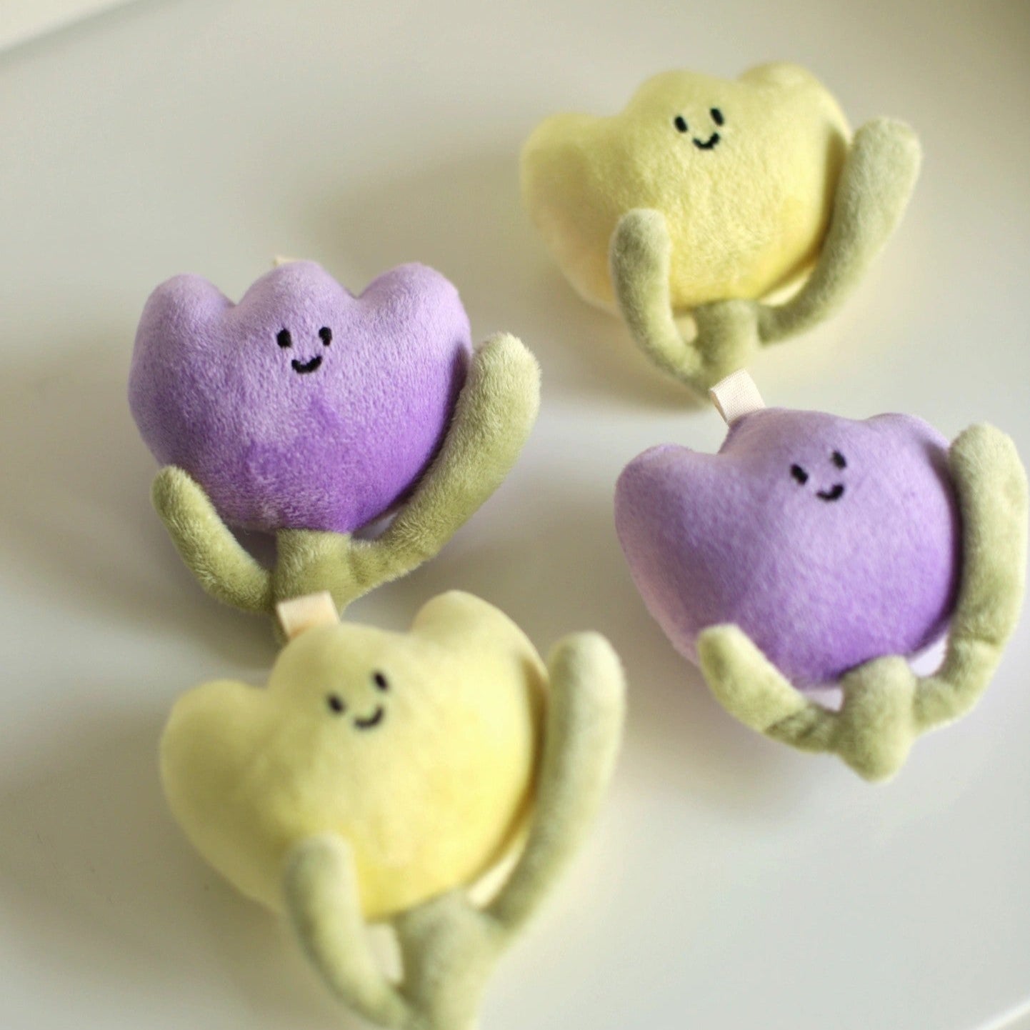 Spring Tulip Bag Charm in White