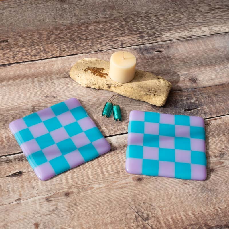 10cm Chequered Dual Coloured Coaster Bullseye Collection