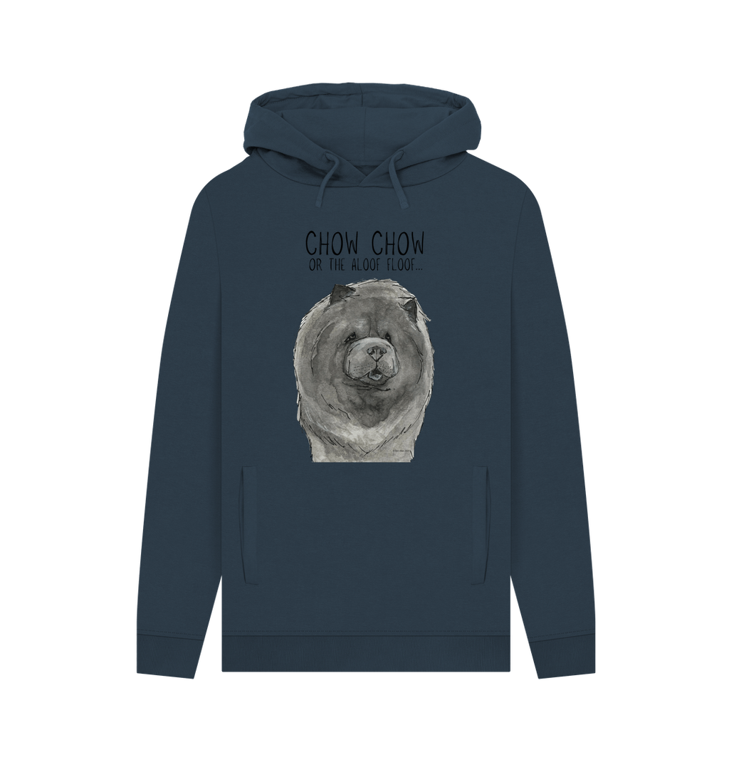Blue Chow Chow Men's Hoodie with Aloof Floof Design