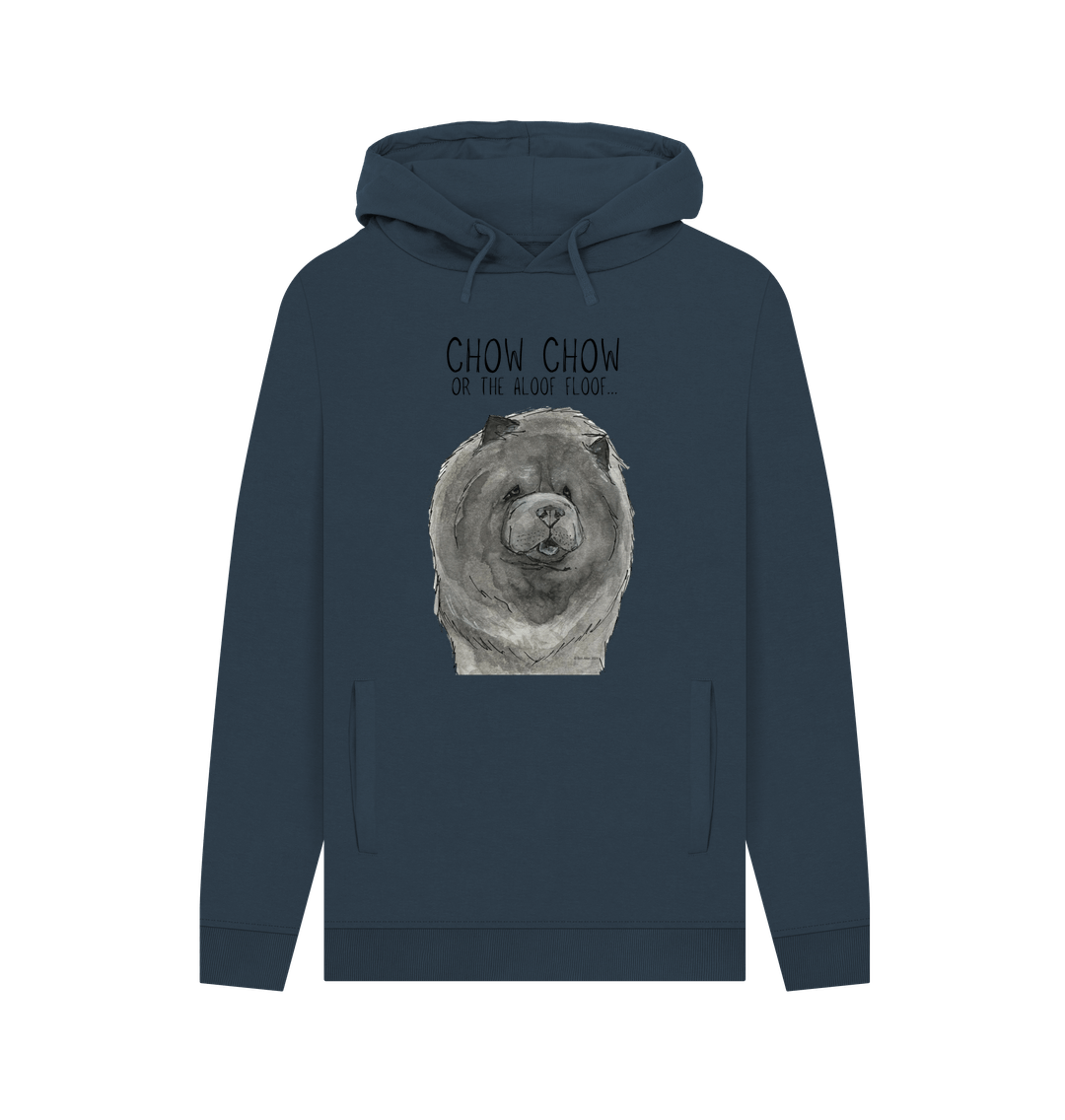 Blue Chow Chow Men's Hoodie with Aloof Floof Design