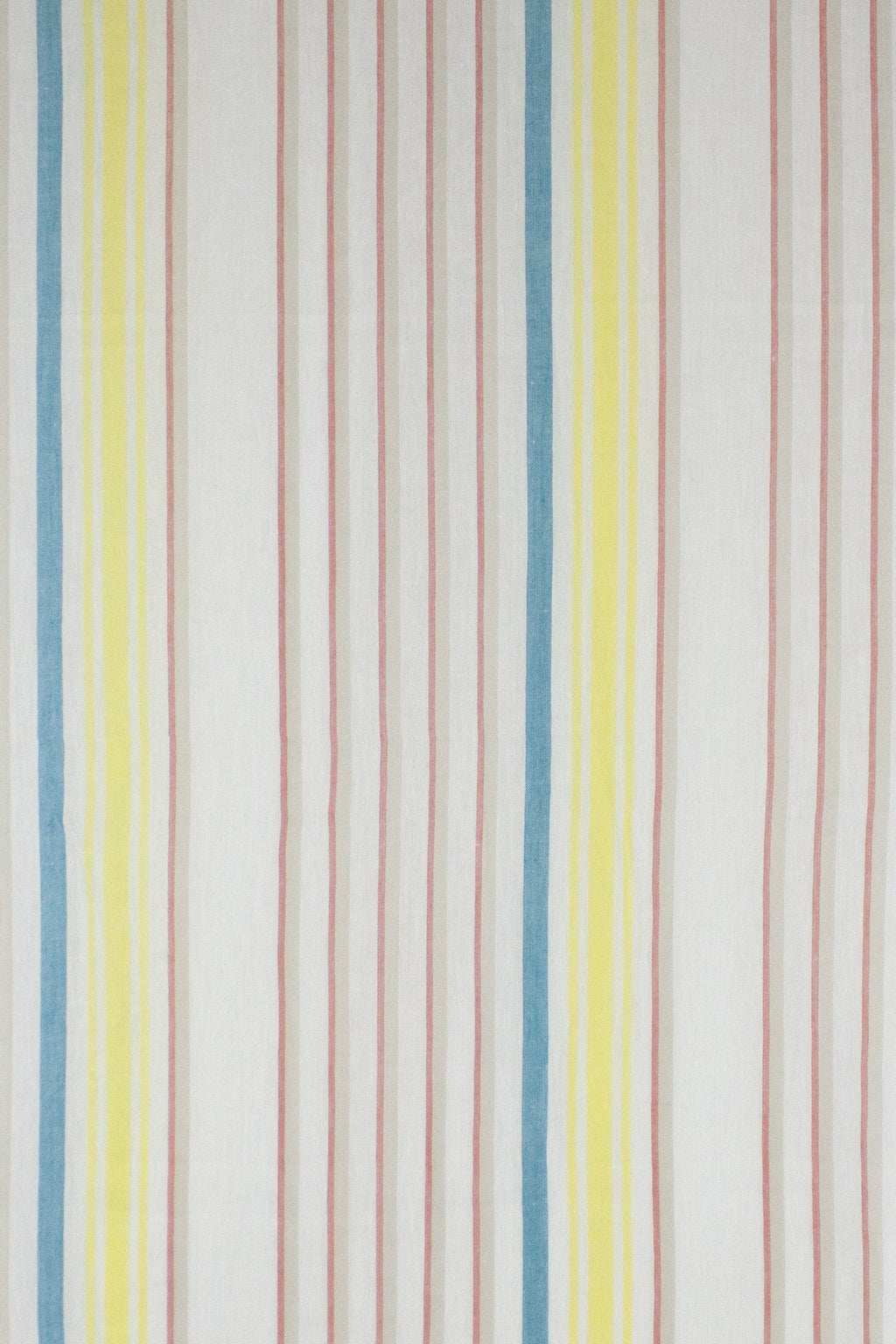 Modern Stripes Cotton Scarf in Crimson Teal and Yellow