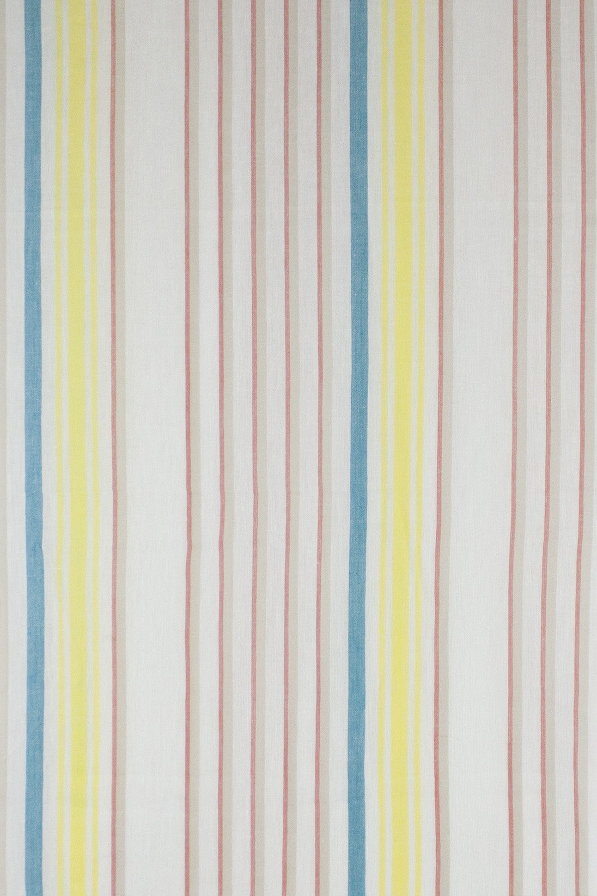 Modern Stripes Cotton Scarf in Crimson Teal and Yellow