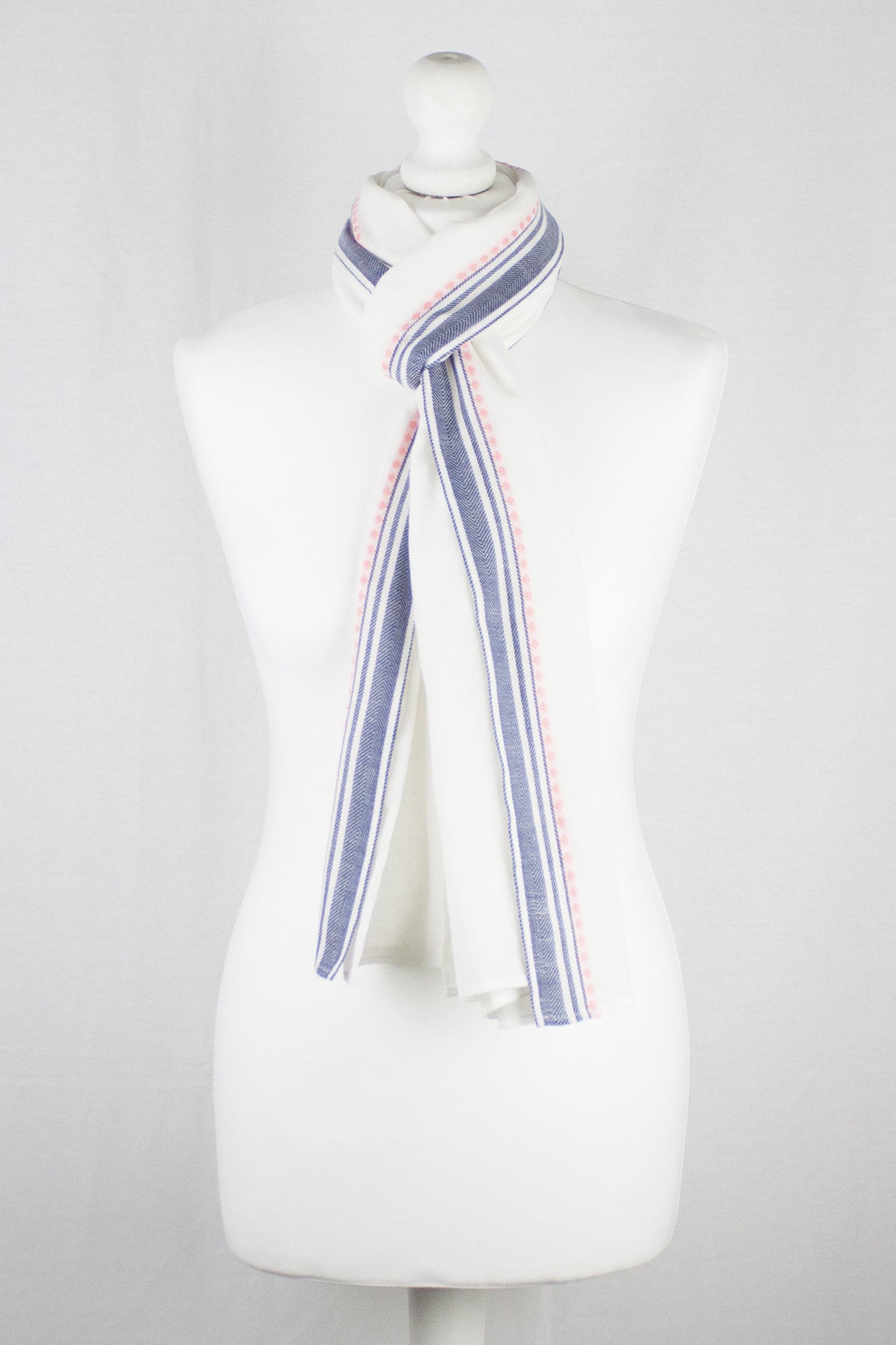 Classic Cotton Scarf in White