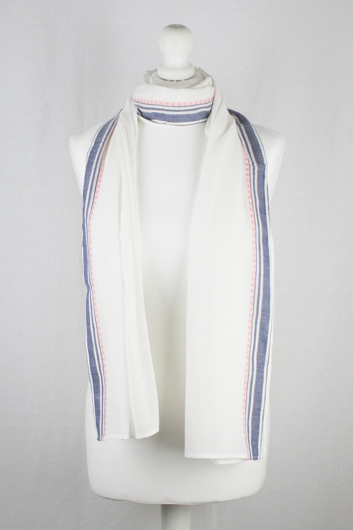 Classic Cotton Scarf in White