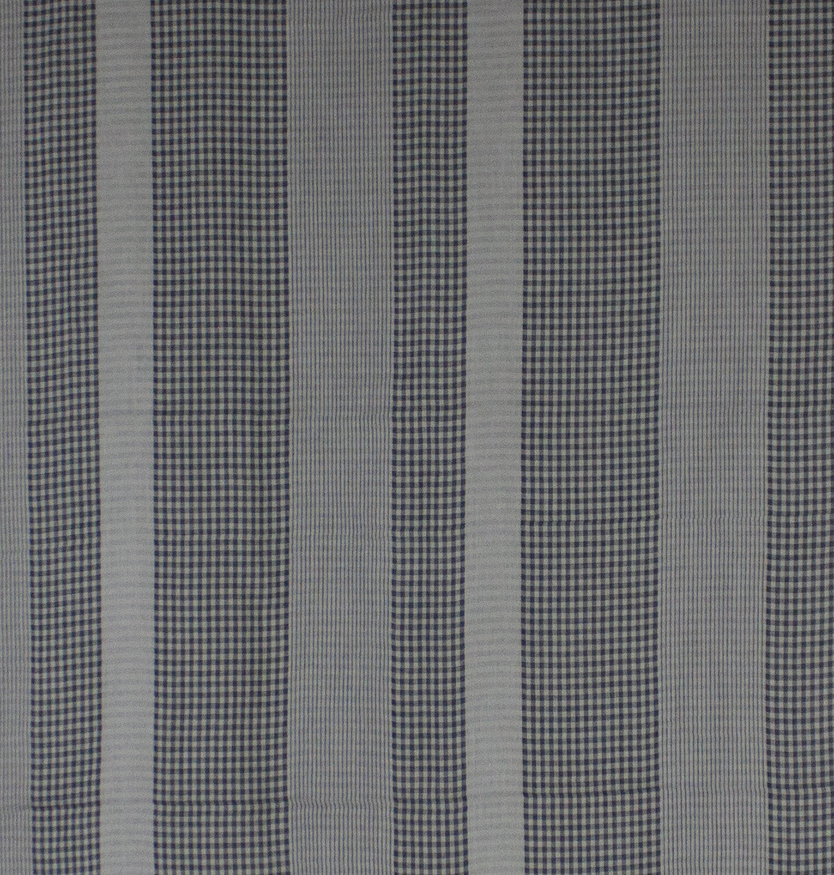 Checks and Stripes Cotton Scarf in Cement Black