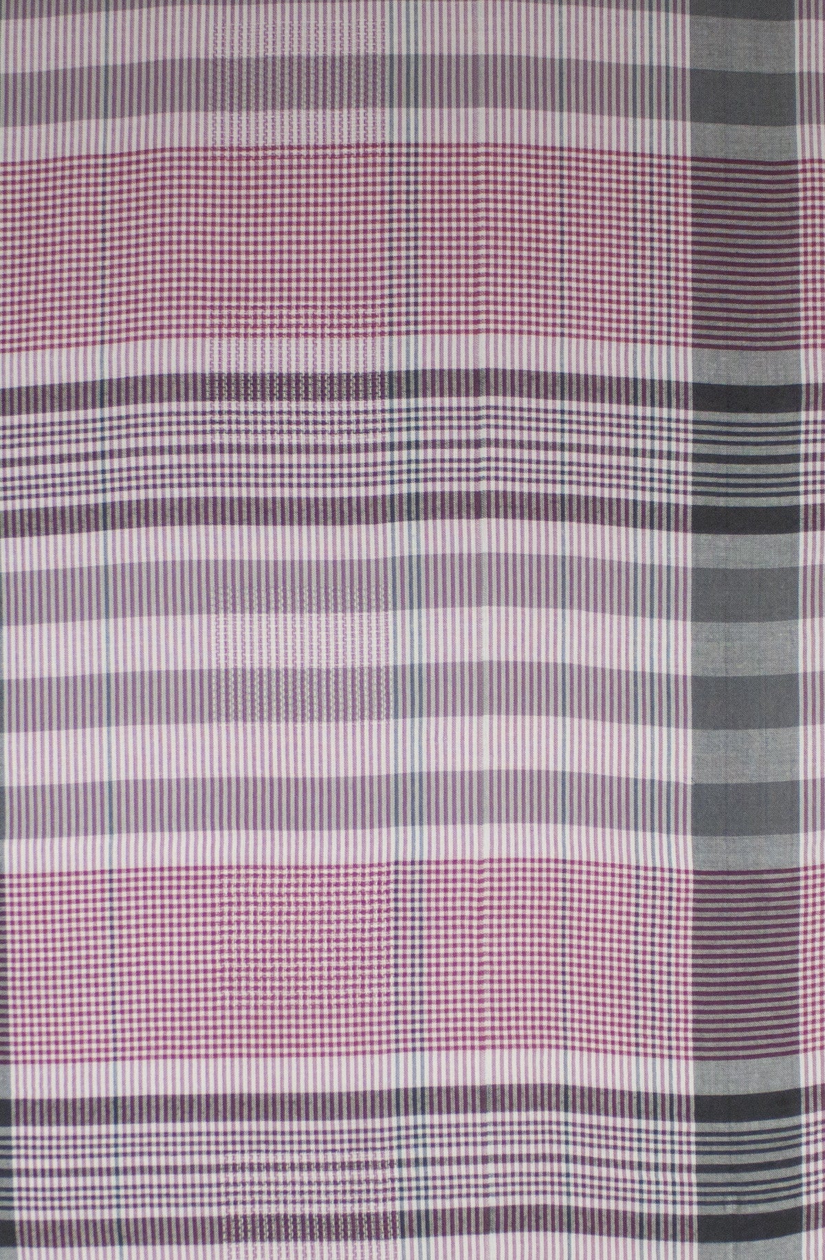Checks and Stripes Textured Weave Viscose Scarf in Pink Black Off White