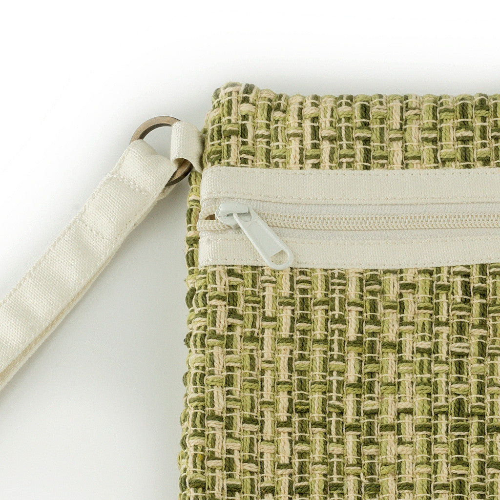 Carry Me Accessories Pouch in Green Offwhite